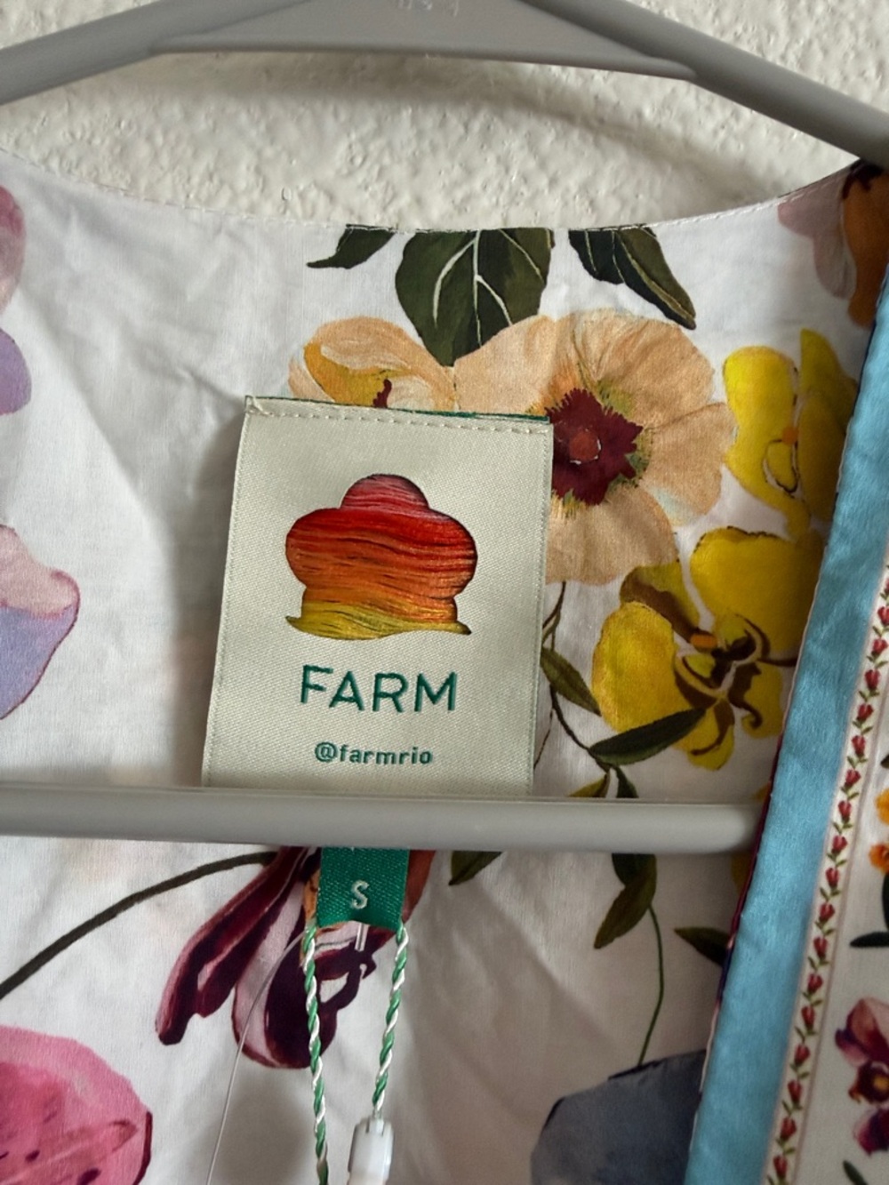 NWT Farm Rio Women's Greek Garden Off-White Mini Dress Sz Small - Picture 5 of 9